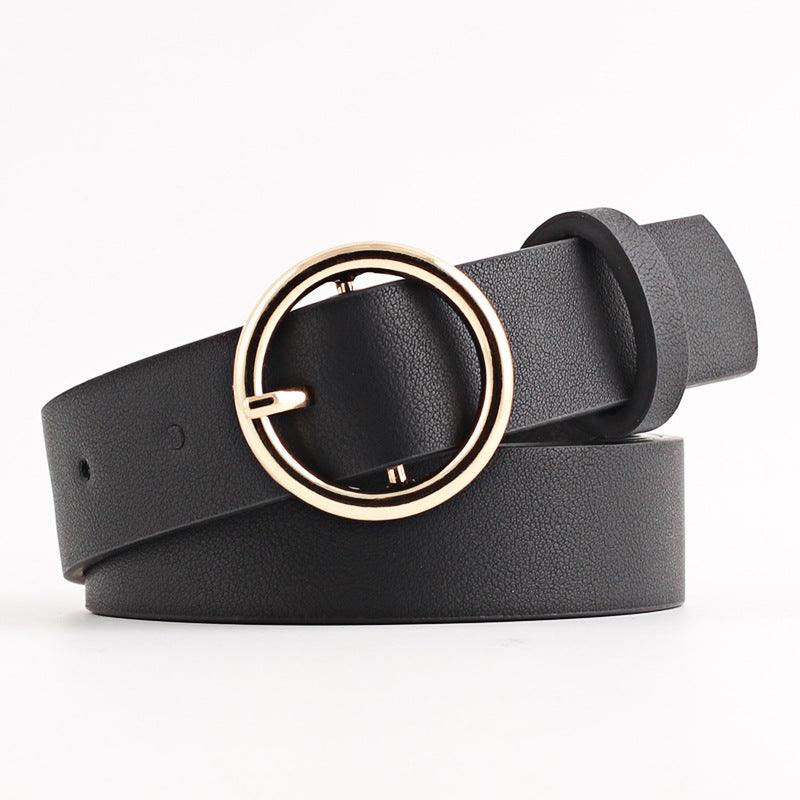 Women's jeans round buckle belt women - BUNNY BAZAR