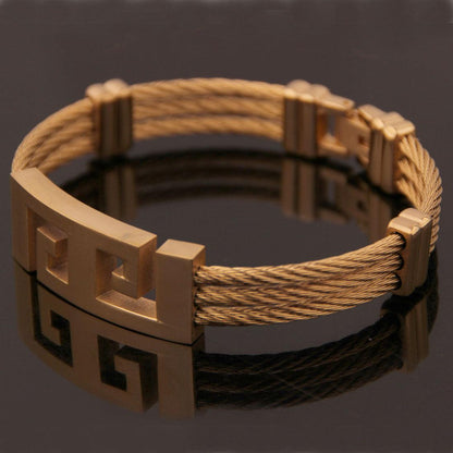 Three-ring wire braided hemp rope bracelet - BUNNY BAZAR