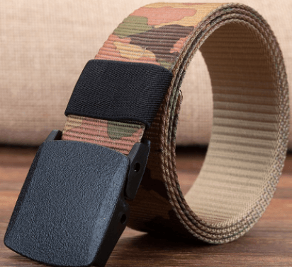 Canvas belt men hypoallergenic canvas belt woven nylon plastic buckle outdoor leisure wholesale - BUNNY BAZAR