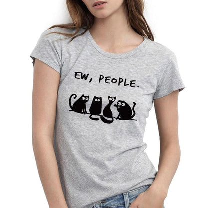 Four cats, European and American letters, street t-shirts for men and women - BUNNY BAZAR