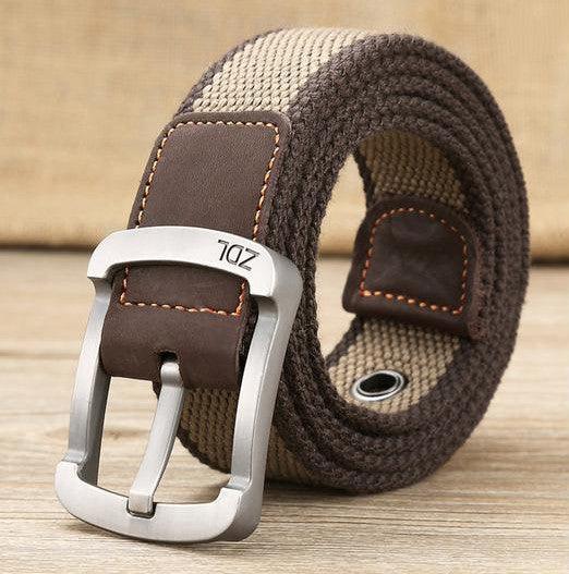 Canvas belt men's and women's pin buckle belt - BUNNY BAZAR