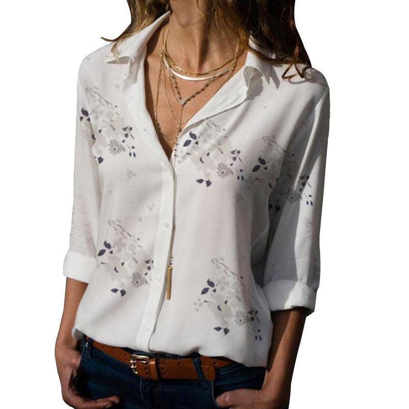 Cross-Border Hot Sale New Style Printing All-Match Shirt Women - BUNNY BAZAR