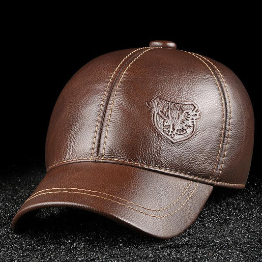Men's leather baseball cap - BUNNY BAZAR
