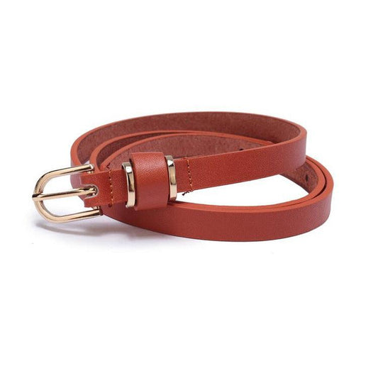 Women's Korean Fashion Pin Buckle Belt Thin Belt - BUNNY BAZAR