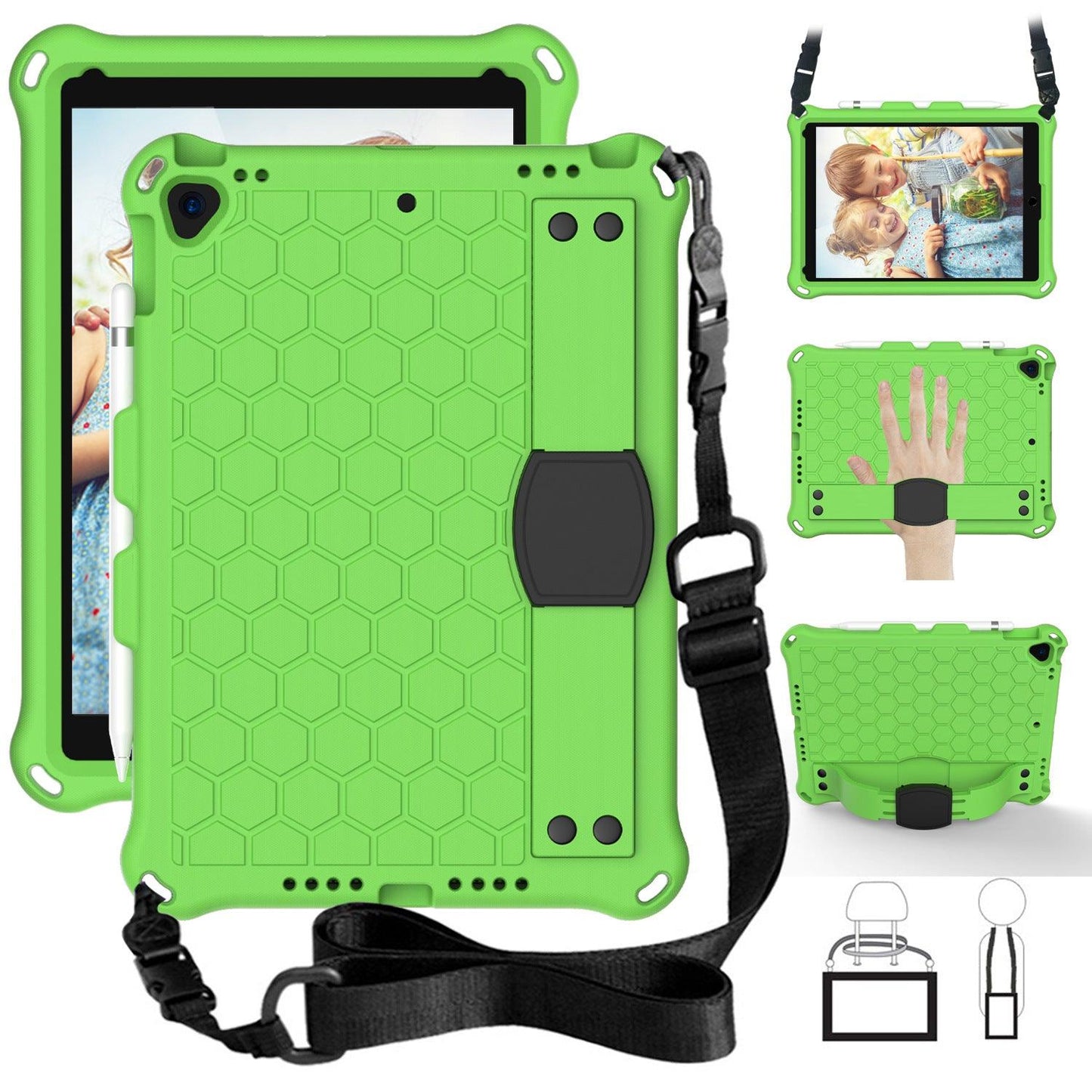 Compatible with Apple, New iPad 10.2 Honeycomb EVA Cover - BUNNY BAZAR