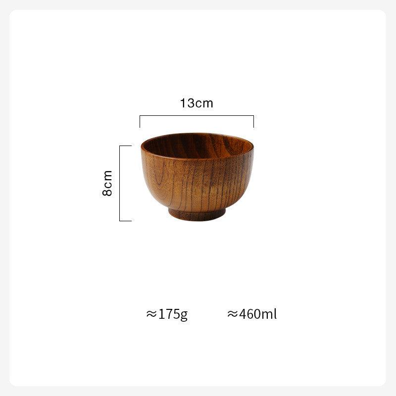 Wooden Bowl is Perfect For Serving Rice, Soup, And Salads in Japanese-Style - BUNNY BAZAR