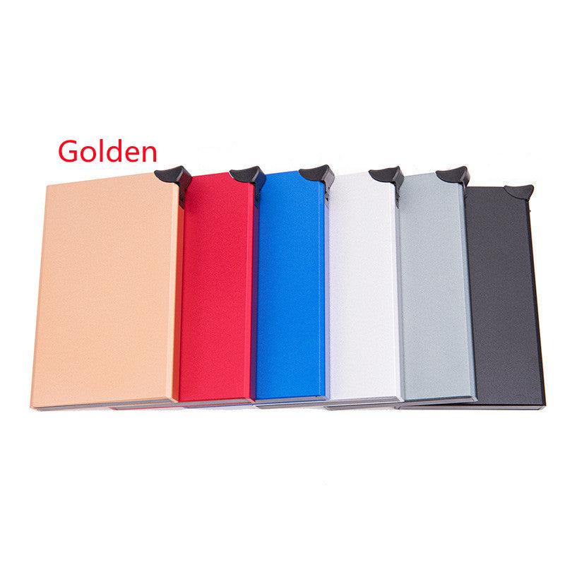 Metal Aluminum Anti-theft Brush Anti-magnetic RFID Wallet Automatic Card Box - BUNNY BAZAR