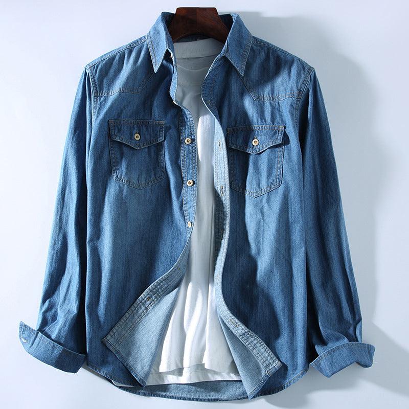 Washed light blue denim with wooden buckle - BUNNY BAZAR