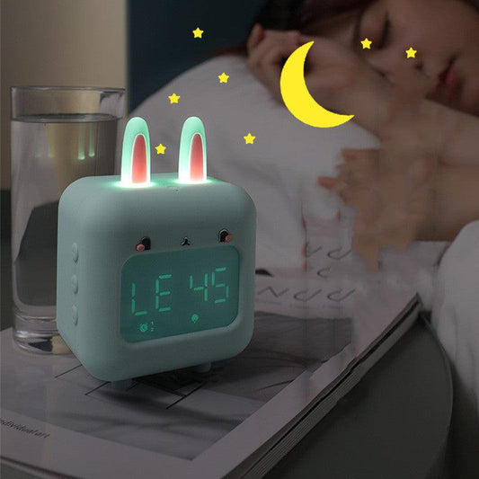 Children's Rabbit-shaped Musical Clock With Night Light - BUNNY BAZAR