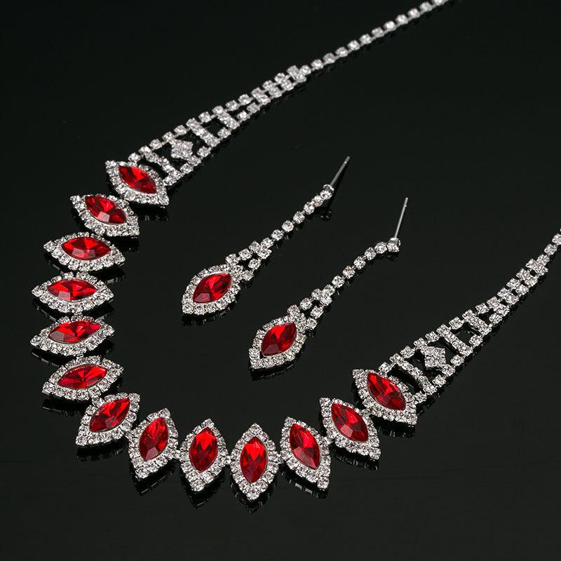 Japanese and Korean Bride Necklace and Earring Set - BUNNY BAZAR