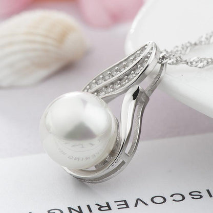 Silver pearl necklace - BUNNY BAZAR