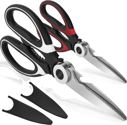 2PC Kitchen Shears Utility Kitchen Scissors Stainless Steel HEAVY DUTY Meat Tool - BUNNY BAZAR