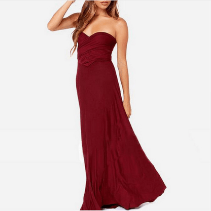 Women Bandage Convertible Boho Maxi Dress - BUNNY BAZAR