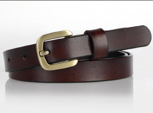 Women's Leather Belt Simple And Versatile Cowhide Belt - BUNNY BAZAR