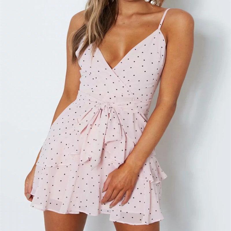 Polka dot ruffle dress - BUNNY BAZAR