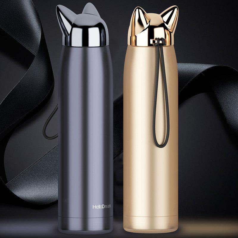 304 stainless steel sealed leakproof vacuum outdoor lightning fox mug - BUNNY BAZAR