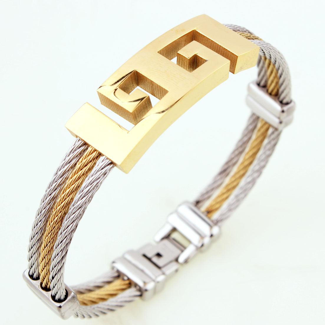 Three-ring wire braided hemp rope bracelet - BUNNY BAZAR