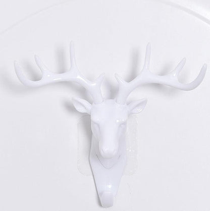 Creative Deer Head Without Hook Three-dimensional Wall Hanging Plastic Sticky Hook - BUNNY BAZAR