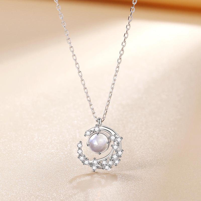 Women's Temperament Fashion Sterling Silver Simple Pendant Necklace - BUNNY BAZAR