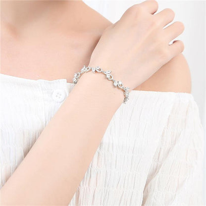 Cold Wind Copper Plated Platinum Micro-inlaid Shiny Bracelet - BUNNY BAZAR