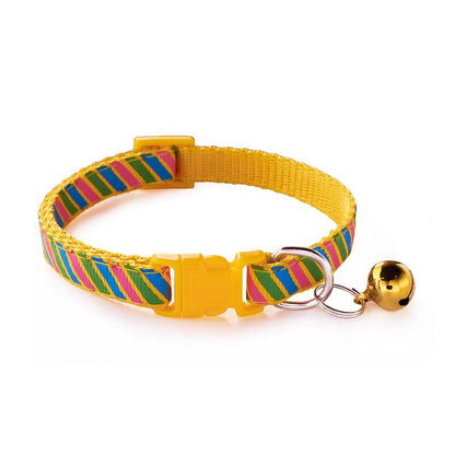 Twill Printed Cloth Collar Pet Bells - BUNNY BAZAR