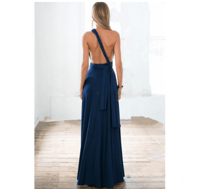 Women Bandage Convertible Boho Maxi Dress - BUNNY BAZAR