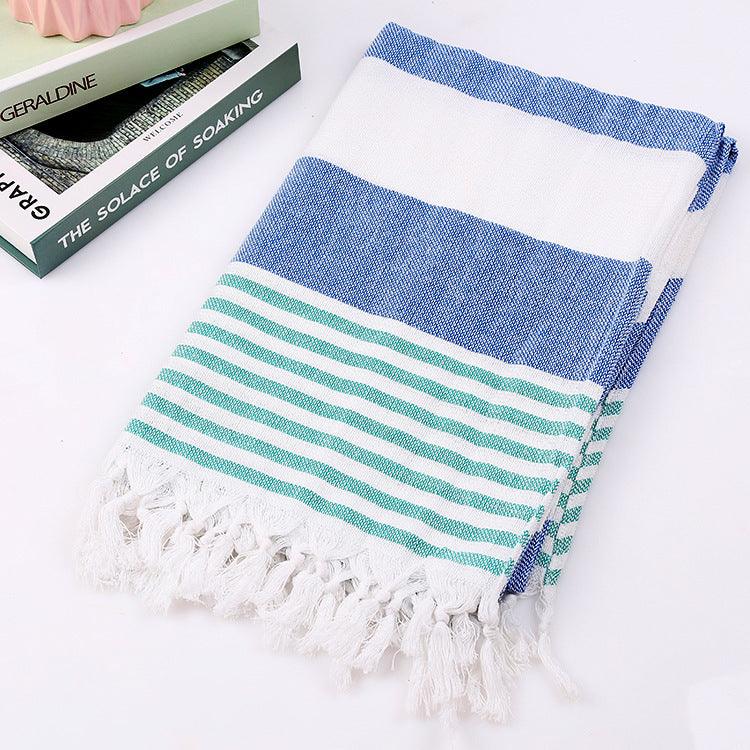 Cotton striped beach towel 100x180cm - BUNNY BAZAR