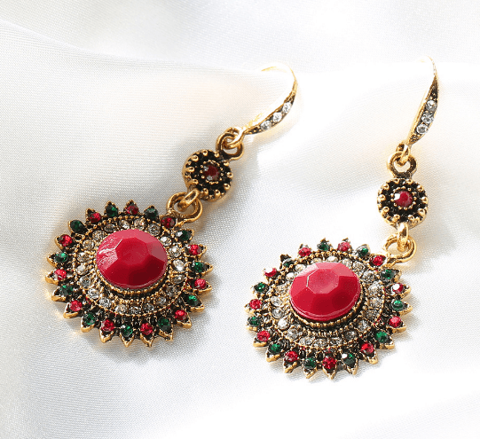 Traditional Ruby Earring - BUNNY BAZAR