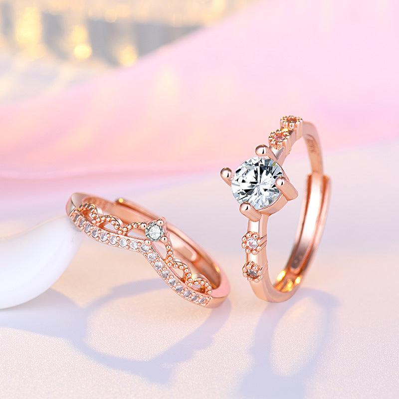 Fashion Korean Style Jewelr Crown Ring Women - BUNNY BAZAR