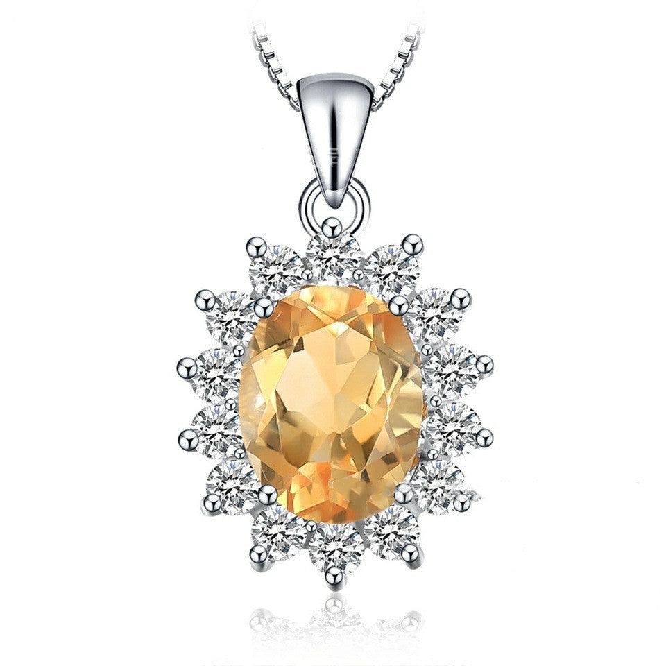 Sterling Silver Choibo Crystal Zircon Necklace - BUNNY BAZAR