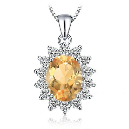 Sterling Silver Choibo Crystal Zircon Necklace - BUNNY BAZAR