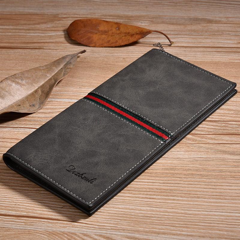 Men's Long Retro Wallet Card Wallet Cffers a Fashionable and Ultra-Thin Design - BUNNY BAZAR