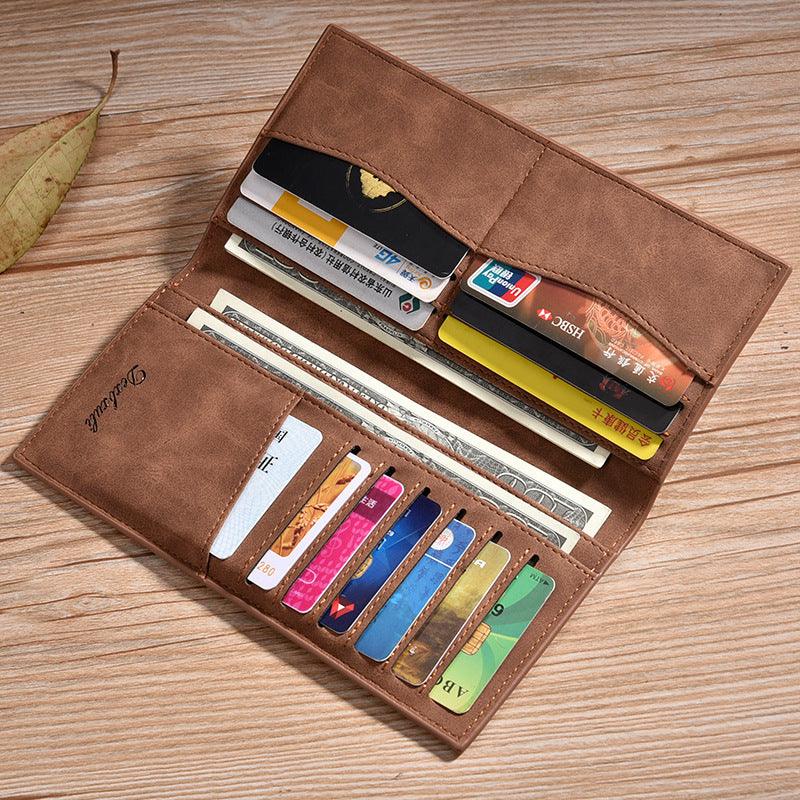 Men's Long Retro Wallet Card Wallet Cffers a Fashionable and Ultra-Thin Design - BUNNY BAZAR