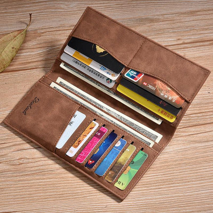 Men's Long Retro Wallet Card Wallet Cffers a Fashionable and Ultra-Thin Design - BUNNY BAZAR