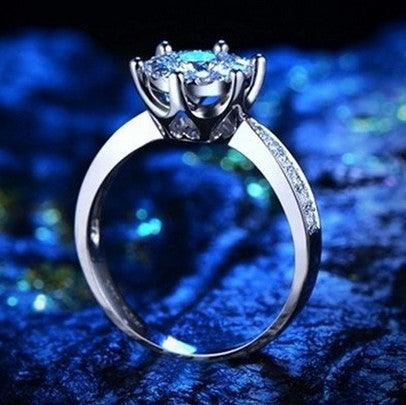 Wish 2021 fashion engagement ring exquisite eight heart eight arrow zircon ring female jewelry wholesale - BUNNY BAZAR