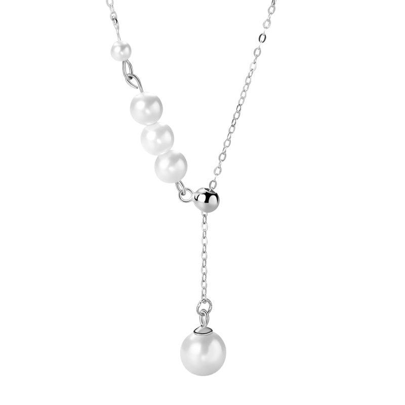 Women's Simple Temperament Versatile Tassel Pearl Necklace - BUNNY BAZAR