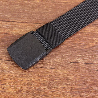 Canvas belt men hypoallergenic canvas belt woven nylon plastic buckle outdoor leisure wholesale - BUNNY BAZAR