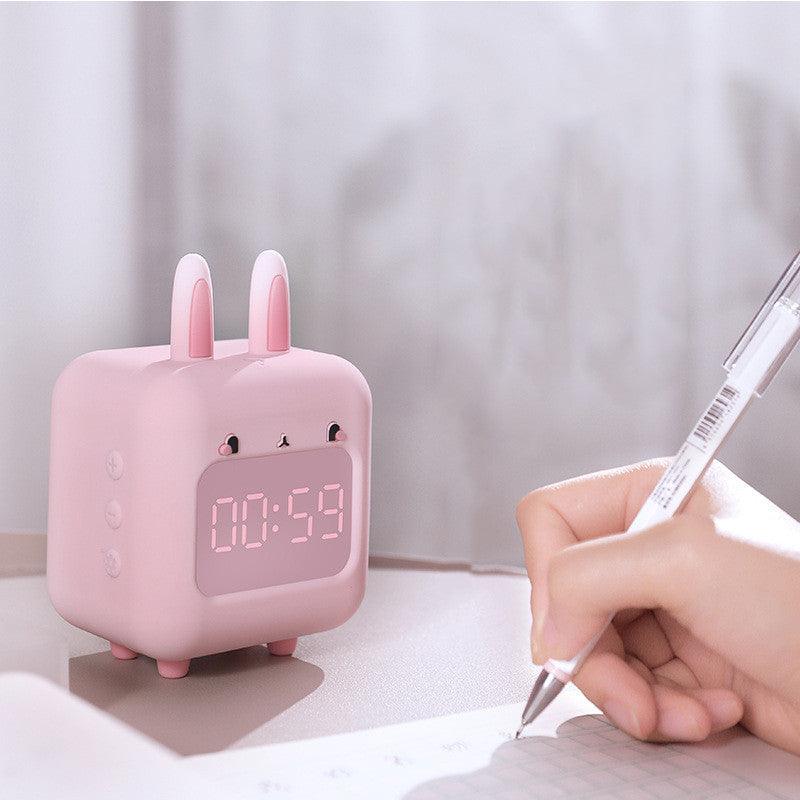 Children's Rabbit-shaped Musical Clock With Night Light - BUNNY BAZAR