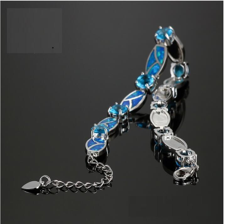 Copper Plated Silver Blue Opal Bracelet AliExpress Hot Blast Bracelet - BUNNY BAZAR