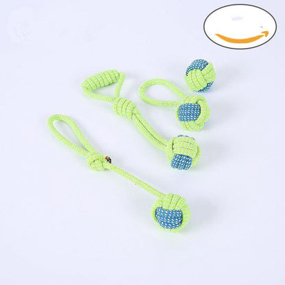 Bite-resistant Cotton Rope Molar Teeth Cleaning Rope Knotting Cat And Dog Toy Set - BUNNY BAZAR