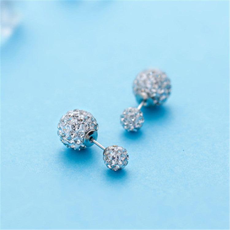 Zircon earring round diamond ball earrings women - BUNNY BAZAR