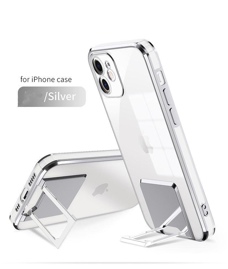 Transparent Bracket Phone Case Electroplating All-inclusive Protective Cover - BUNNY BAZAR