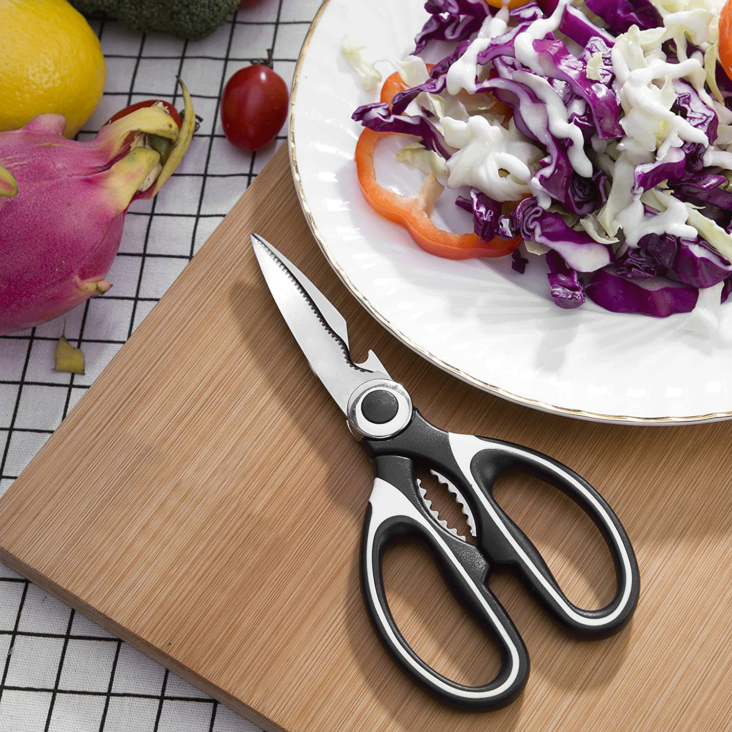 2PC Kitchen Shears Utility Kitchen Scissors Stainless Steel HEAVY DUTY Meat Tool - BUNNY BAZAR