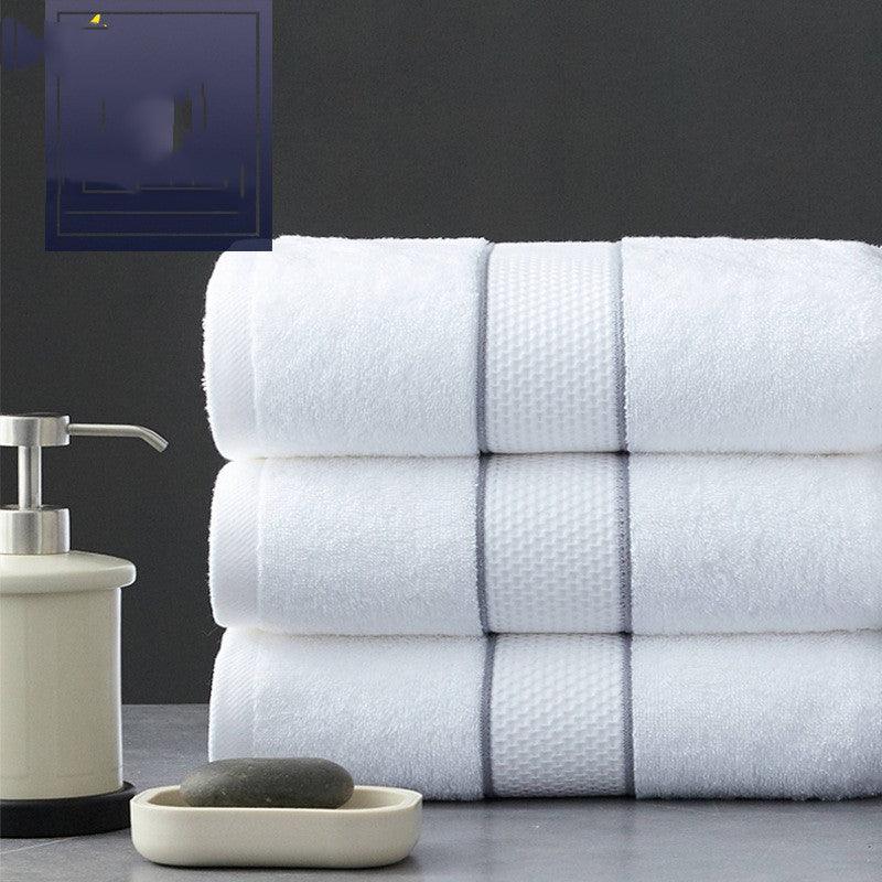 Cotton Beach Towel White Hotel Absorbent Bath Towels - BUNNY BAZAR