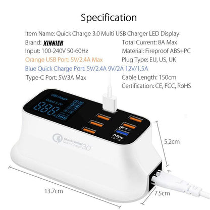 Quick Charge 3.0 / Ordinary Smart USB Charger Station - BUNNY BAZAR