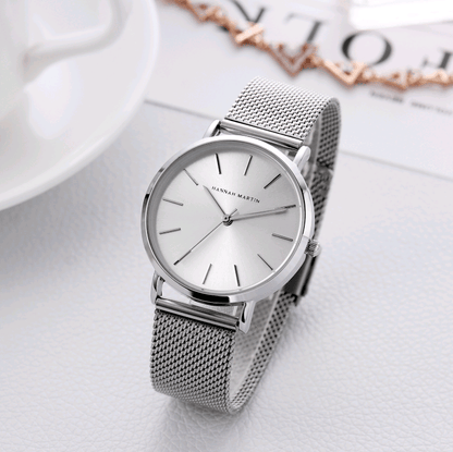 T-6 Stainless Steel Mesh Belt High Quality Furnace Gold Plating Watch - BUNNY BAZAR