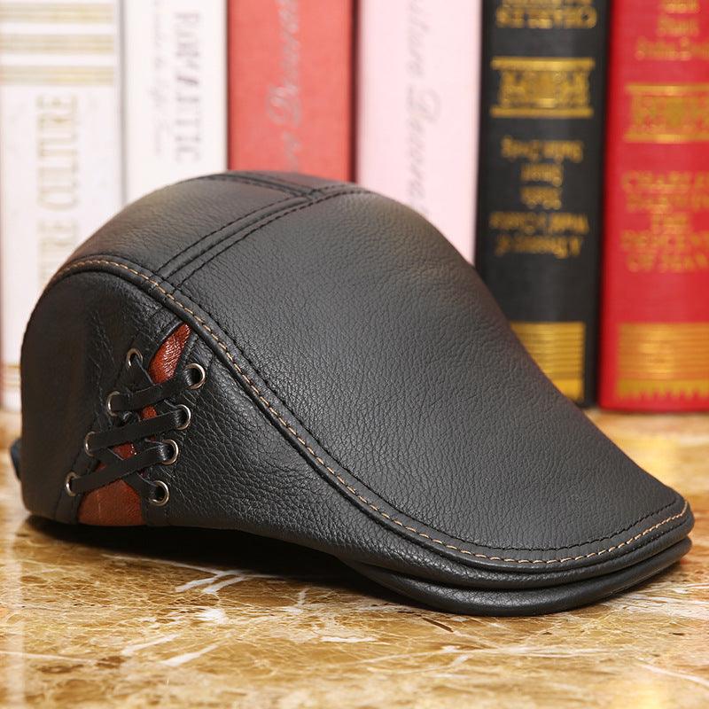 Men's leather cap - BUNNY BAZAR