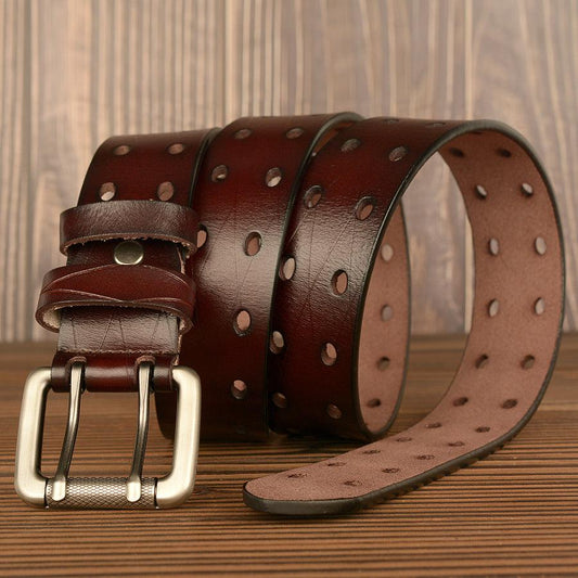 Men's Belt Leather Personality Belt Men's Casual Jeans Belt - BUNNY BAZAR