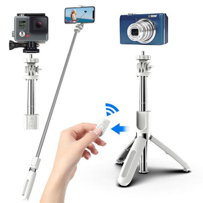 Compatible with Apple, Bluetooth selfie stick mini remote control high-end tripod - BUNNY BAZAR