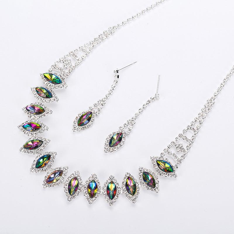 Japanese and Korean Bride Necklace and Earring Set - BUNNY BAZAR